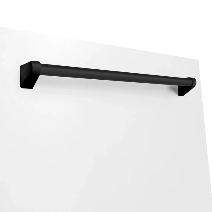 ZLINE Autograph 24" Dishwasher White Door, Black Handle DWMTZ - WM - 24 - MB - Farmhouse Kitchen and Bath