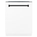 ZLINE Autograph 24" Dishwasher White Door, Black Handle DWMTZ - WM - 24 - MB - Farmhouse Kitchen and Bath