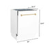 ZLINE Autograph 24" White Door Dishwasher, Bronze Handle DWVZ - WM - 24 - CB - Farmhouse Kitchen and Bath