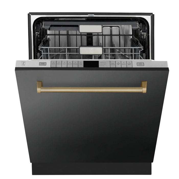 ZLINE Autograph Edition 24" Dishwasher Black Stainless, DWMTZ - BS - 24 - CB - Farmhouse Kitchen and Bath