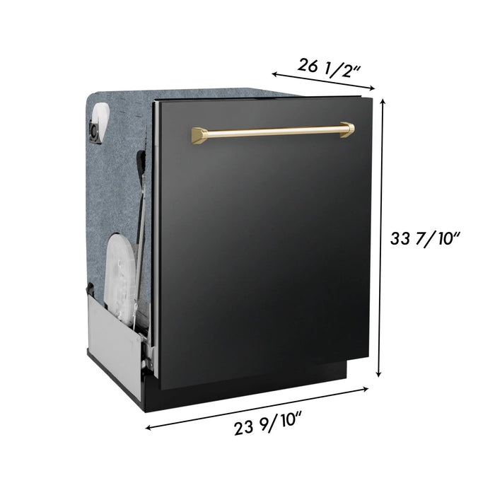 ZLINE Autograph Edition 24" Dishwasher Black Stainless, DWMTZ - BS - 24 - G - Farmhouse Kitchen and Bath