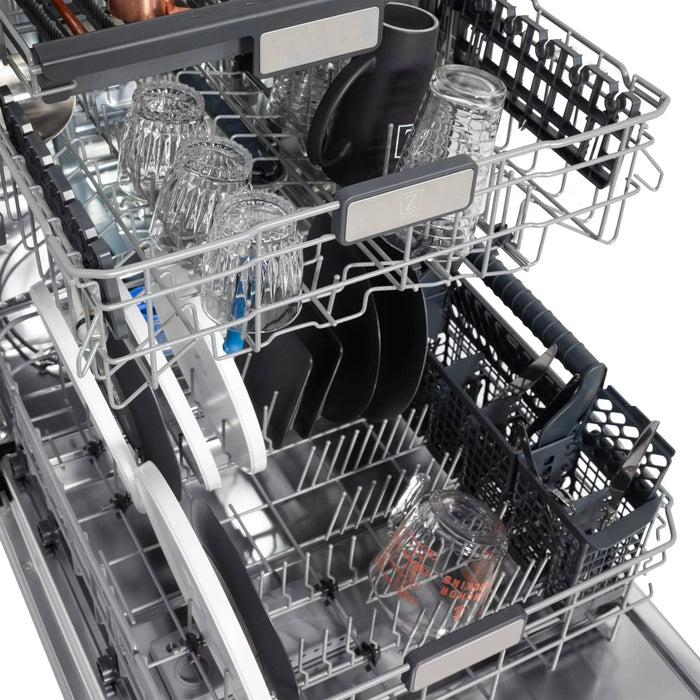 ZLINE Autograph Edition 24" Dishwasher Black Stainless, DWMTZ - BS - 24 - G - Farmhouse Kitchen and Bath