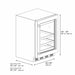 ZLINE Autograph Edition 24 in. Touchstone 151 Can Beverage Fridge With Stainless Steel Glass Door And Champagne Bronze Handle RBSOZ - GS - 24 - CB - Farmhouse Kitchen and Bath