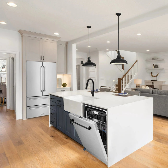 ZLINE Autograph Edition 24" Tall Tub Dishwasher DWMTZ - SN - 24 - MB - Farmhouse Kitchen and Bath