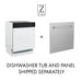 ZLINE Autograph Edition 24" Tall Tub Dishwasher DWVZ - SN - 24 - CB - Farmhouse Kitchen and Bath