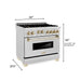 ZLINE Autograph Edition 36" Dual Fuel Range, Gold Accents, RAZ - 36 - G - Farmhouse Kitchen and Bath