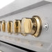 ZLINE Autograph Edition 36" Dual Fuel Range, Gold Accents, RAZ - 36 - G - Farmhouse Kitchen and Bath