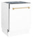 ZLINE Autograph White Door 24" Dishwasher, Gold Handle DWVZ - WM - 24 - G - Farmhouse Kitchen and Bath
