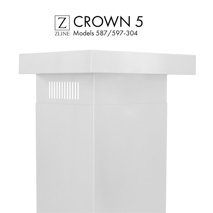 ZLINE Crown Molding 5 for Wall Range Hood, CM5 - 667/697 - 304 - Farmhouse Kitchen and Bath