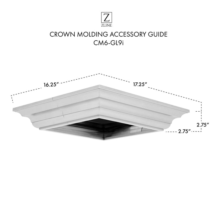 ZLINE Crown Molding Profile 5 for Island Mount Range Hood CM5 - 697i/KECOMi - 304 - Farmhouse Kitchen and Bath