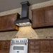 ZLINE 30" Wooden Wall Range, Antigua, Remote Motor, 393AA-RD-30 - Farmhouse Kitchen and Bath