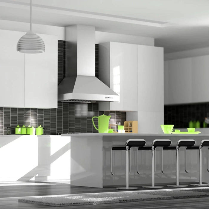 ZLINE Ducted Wall Mount Range Hood in Outdoor Approved Stainless Steel 697 - 304 - 36 - Farmhouse Kitchen and Bath