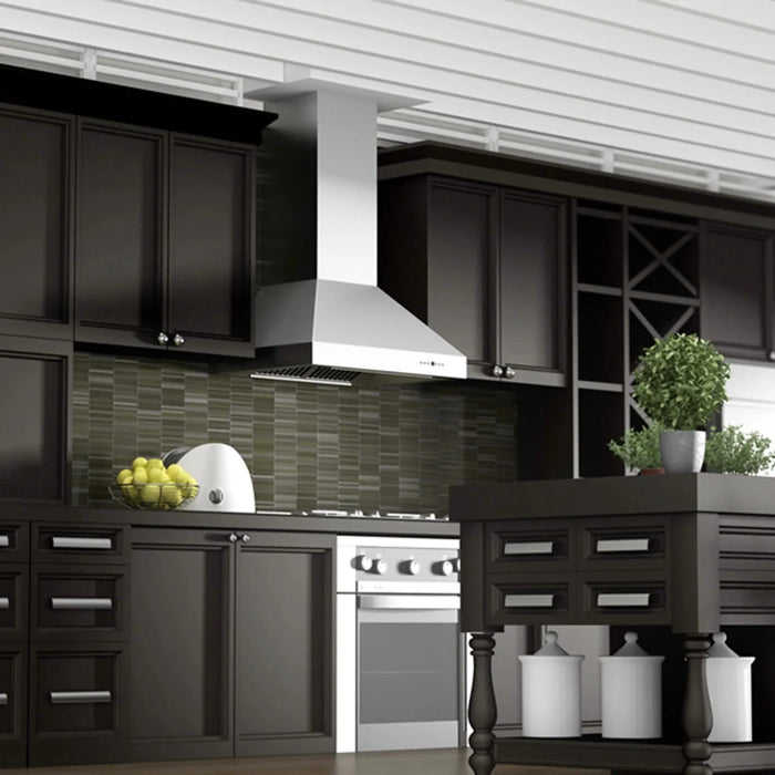 ZLINE Ducted Wall Mount Range Hood in Outdoor Approved Stainless Steel 697 - 304 - 60 - Farmhouse Kitchen and Bath