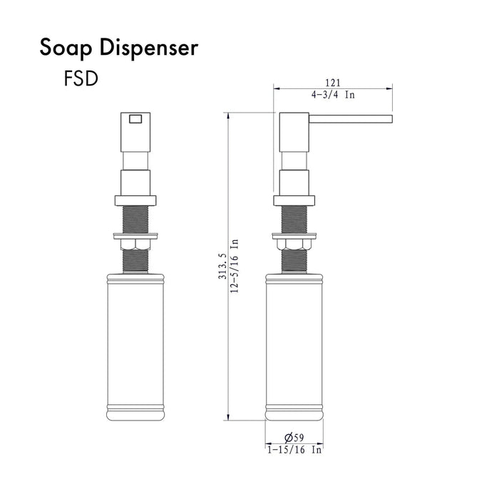 ZLINE Faucet Soap Dispenser FSD - CH - Farmhouse Kitchen and Bath