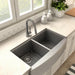 ZLINE Gemini Kitchen Faucet in Gun Metal, GEM - KF - GM - Farmhouse Kitchen and Bath