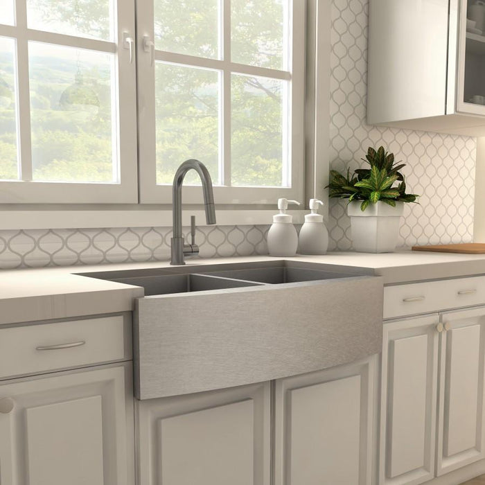 ZLINE Gemini Kitchen Faucet in Gun Metal, GEM - KF - GM - Farmhouse Kitchen and Bath