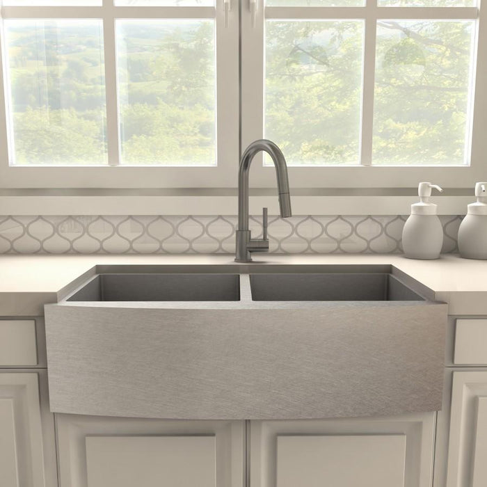ZLINE Gemini Kitchen Faucet in Gun Metal, GEM - KF - GM - Farmhouse Kitchen and Bath