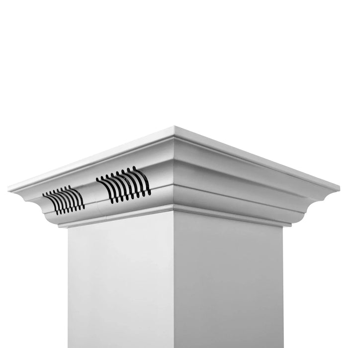 Zline Island Mount Range Hood in Stainless Steel with Built - in ZLINE CrownSound™ Bluetooth Speakers KE2iCRN - BT - 48 - Farmhouse Kitchen and Bath