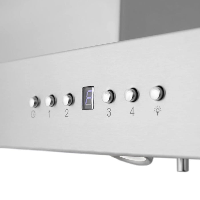 Zline Island Mount Range Hood in Stainless Steel with Built - in ZLINE CrownSound™ Bluetooth Speakers KE2iCRN - BT - 48 - Farmhouse Kitchen and Bath