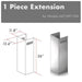 ZLINE Outdoor Chimney Extension, 10ft Ceilings, 1PCEXT - 667/697 - 304 - Farmhouse Kitchen and Bath