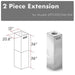 ZLINE Outdoor Chimney Extension 12' Ceiling, 2PCEXT - 697i/KECOMi - 304 - Farmhouse Kitchen and Bath