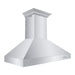 ZLINE Professional Convertible Vent Wall Mount Range Hood in Stainless Steel with Crown Molding 667CRN - 48 - Farmhouse Kitchen and Bath