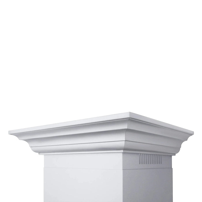 ZLINE Professional Convertible Vent Wall Mount Range Hood in Stainless Steel with Crown Molding 667CRN - 48 - Farmhouse Kitchen and Bath