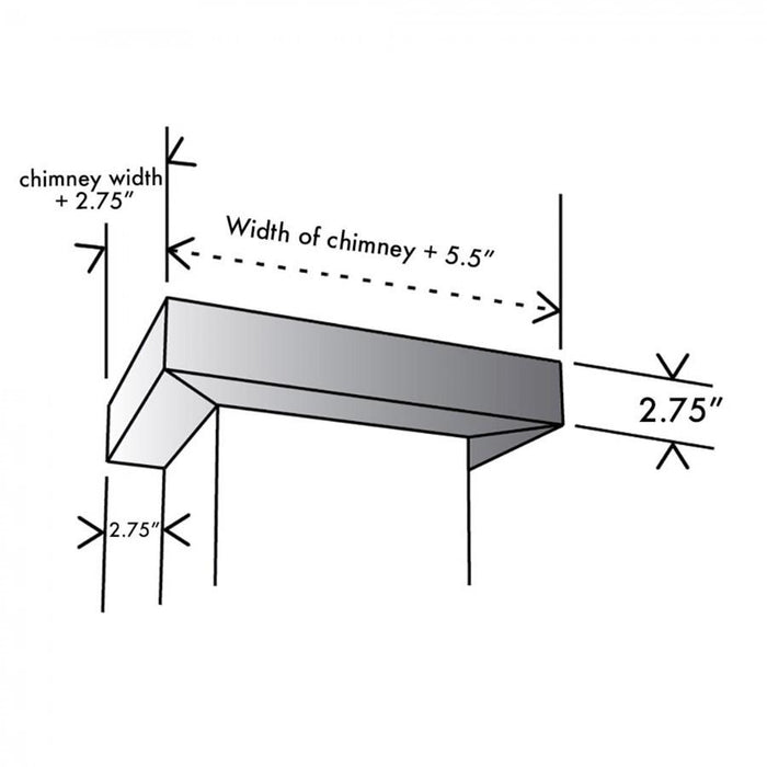 ZLINE Vented Crown Molding for Wall Mount Range Hood, CM6V - 300R - Farmhouse Kitchen and Bath