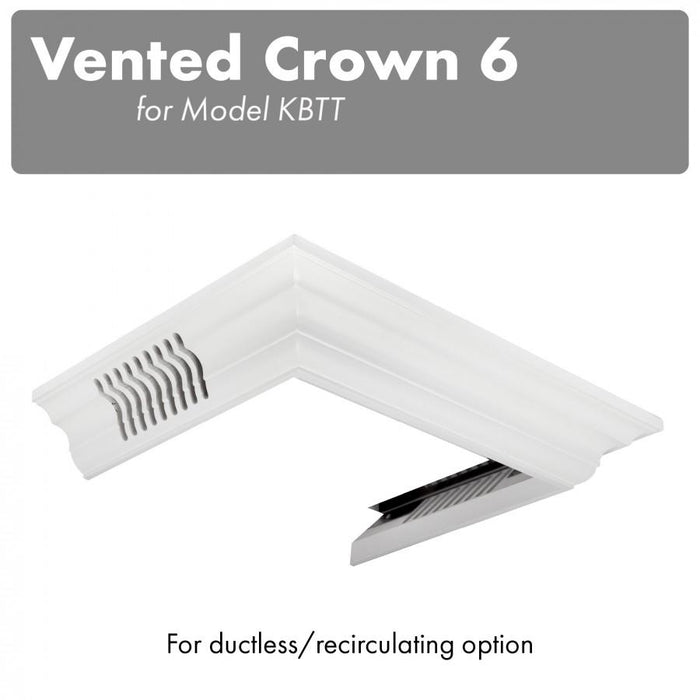 ZLINE Vented Crown Molding Profile 6 for Wall Range Hood, CM6V - KBTT - Farmhouse Kitchen and Bath